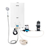 Onsen 10L Outdoor Propane Portable Tankless Water Heater 2.6 Gal/Min 75K BTU with Pump, Accumulator & Hose Kit