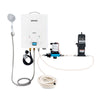 Onsen 5L Outdoor Propane Portable Tankless Water Heater 1.3 Gal/Min 32K BTU with Pump, Accumulator & Hose Kit