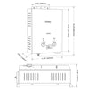Onsen 5L Outdoor Propane Portable Tankless Water Heater 1.3 Gal/Min 32K BTU with 3.0 Pump & 1.0L Accumulator