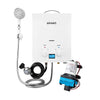 Onsen 5L Outdoor Propane Portable Tankless Water Heater 1.3 Gal/Min 32K BTU with 3.0 Pump